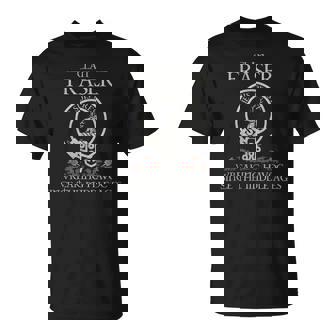 Clan Fraser Of Lovat Tartan Crest Thistle Vintage T-Shirt | Seseable CA