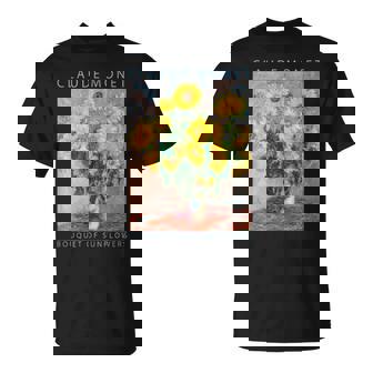 Claude Monet Divertida Flor Obra Maestra Arte Girasol Ramo Pintura Hombres Es Ropa Divertida Regalo Camiseta unisex - Regaloses