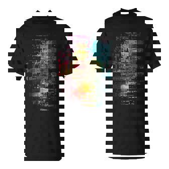 Código Binario Efecto Glitch Arte Abstracto Camiseta unisex - Regaloses