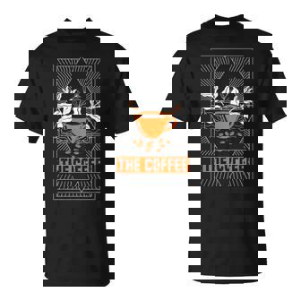 The Coffee Drinker Tarot Card Reading Occult Dark Magic T-Shirt - Monsterry