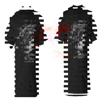 Collage De Japonesa En Rojo Con Flores Y Templos Camiseta unisex - Regaloses