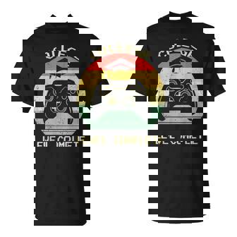 College University Graduation Level Complete Video Game T-Shirt - Monsterry