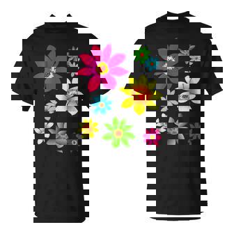 Colorful Flowers Colorful Blooming Blossom Floral Floral T-Shirt - Geschenkecke