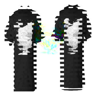 Colorful Splash Silkie Chicken T-Shirt - Monsterry