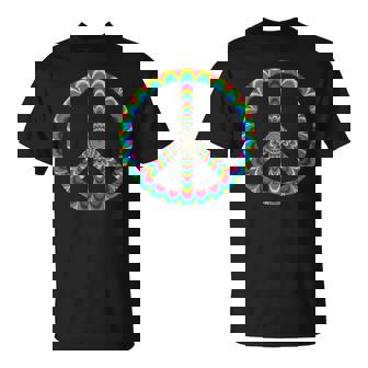 Colourful Hippie Retro Peace Peace Sign T-Shirt - Geschenkecke