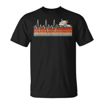 Combine Harvester Heartbeat Harvester Pulse Bauer Heart Rate T-Shirt - Geschenkecke