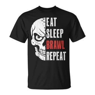 Comer Dormir Brawl Repetir Divertidoideo Gamer Gaming Camiseta unisex - Regaloses