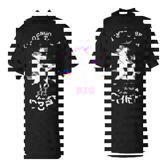 Con Texto I Gonna Be A Big Cousin Baby Girl Announcement Camiseta unisex - Regaloses