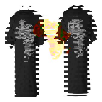 Cool Africa Map Kente Cloth For African Lover T-Shirt | Mazezy