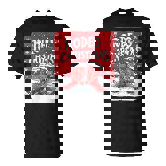 Cool Cowboy Boots And Rodeo Christmas Speech T-Shirt - Monsterry