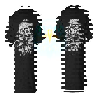 Cool Face Eagle With Sunglasses Vintage Eagles Flying Bird T-Shirt - Monsterry