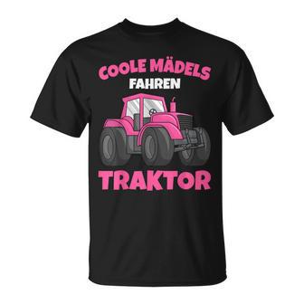 Coole Mädels Driving Tractor Children's Girls' T-Shirt - Geschenkecke