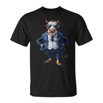 Cow Women's Cow In Suit Cow T-Shirt - Geschenkecke