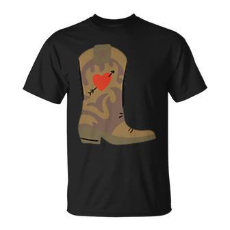 Cowboy Boots With Heart T-Shirt - Geschenkecke