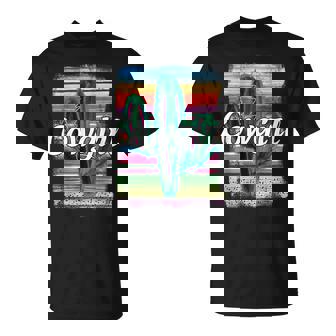 Cowgirl Serape Cactus Postre Western Relashionship Camiseta unisex - Regaloses