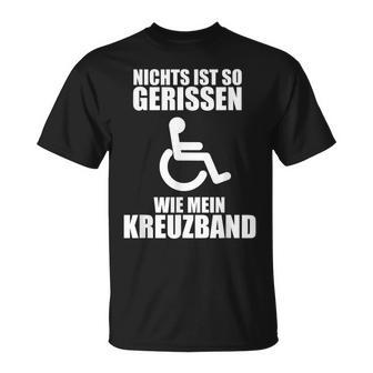 With Cross Band And Cross Band Crack Football Ski Injury T-Shirt - Geschenkecke