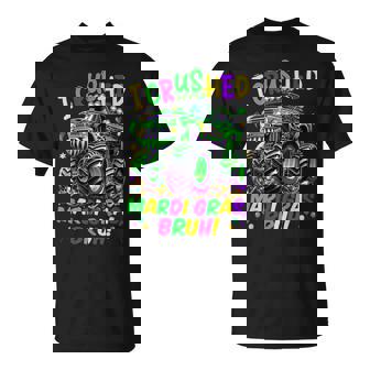 I Crushed Mardi Gras Bruh Monster Truck Mardi Gras For Boys T-Shirt - Thegiftio UK
