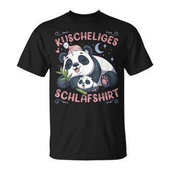 Cuddly Sleep Panda Bear With Panda Boys T-Shirt - Geschenkecke