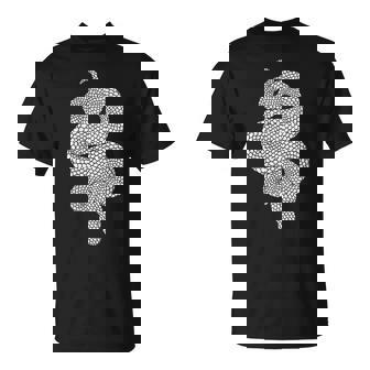 Curling Snake Scale Art T-Shirt - Monsterry