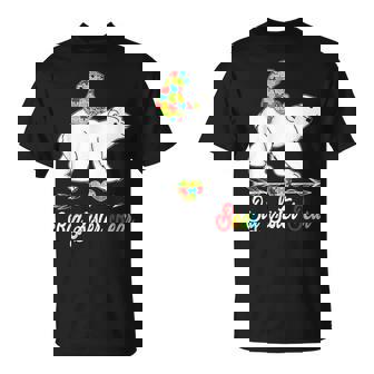 Cute Big Sister Bear Autism Awareness Autistic Family Lover T-Shirt - Thegiftio UK