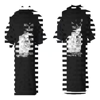 Cute Californian Rex Bunny Rabbit Drawing T-Shirt - Monsterry