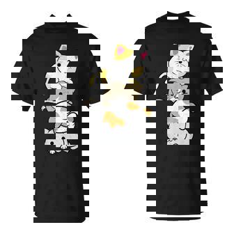 Cute Cats Kitty Pile Anime Kawaii Neko Cute Cat T-Shirt - Monsterry