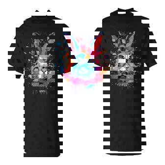 Cute Mini Rex Rabbit Lover Colorful Splash Art T-Shirt - Monsterry