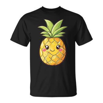 Cute Pineapple Face Kawaii Style T-Shirt - Geschenkecke