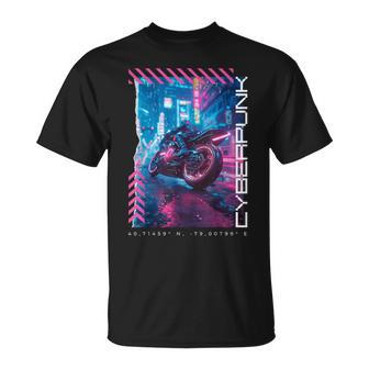 Cyberpunk Motorcycle Futuristic Tokyo T-Shirt - Geschenkecke