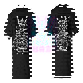Cyborg Samurai Futuriste Japonais Cyberpunk Esthétique T-Shirt - Cadeauxyz