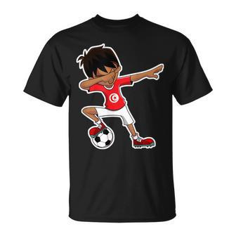 Dabbing Soccer Boy Tunisian Children's Tab T-Shirt - Geschenkecke