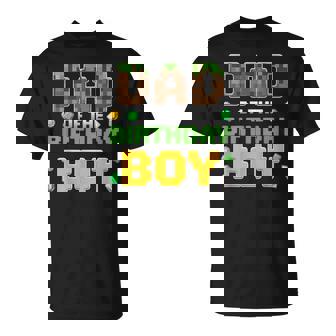 Dad Of The Birthday Boy Video Gamer Pixel Birthday Party T-Shirt | Seseable CA