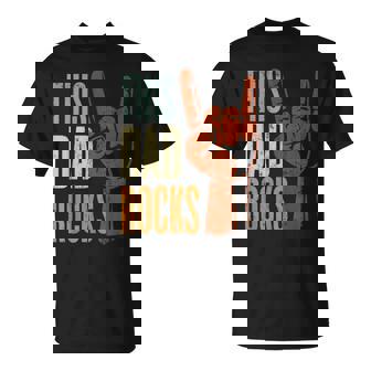 This Dad Rocks Papà Rocks Rock N Roll Per Il Padre Maglietta - Novitaregali