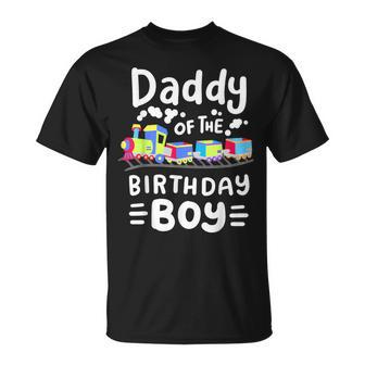 Daddy Of The Birthday Boy Choo Choo Train Family Matching T-Shirt - Monsterry