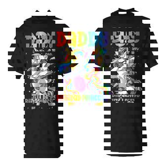 Daddy Of The Birthday Princess Girl Dabbing Unicorn Dad Camiseta unisex - Regaloses
