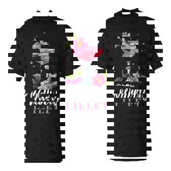 Damen Sommer Cocktail Party Wildberry Lillet Damen Mit-Ausschnitt T-Shirt - Geschenkecke