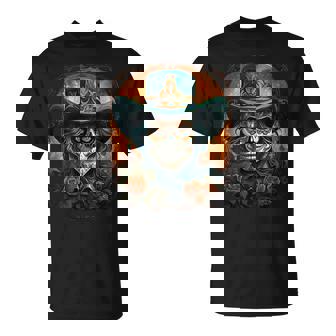 Day Of The Dead & Sugar Skull Adulto - Manga Larga Negro Talla S Calavera Floral Día De Los Muertos Camiseta unisex - Regaloses