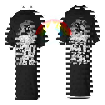 Death Metal Gato Retro Arco Iris Metalfan Heavy Metal Sin Mangas Camiseta unisex - Regaloses