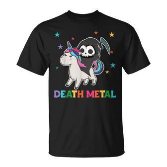 Death Metal Rock Music Death Riding Unicorn Unicorns T-Shirt - Geschenkecke