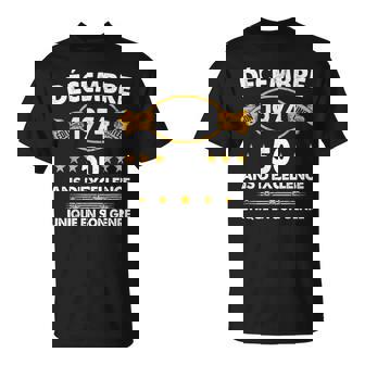 Décembre 1974 50 Ans Cadeau Anniversaire Homme Décembre 1974 T-Shirt - Cadeauxyz
