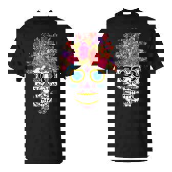 Dia De Los Muertos Floral Mexicain Fête Fleur Jour Des Morts T-Shirt - Cadeauxyz