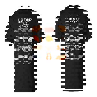 Diferentes Razas De Cobayas Cobayas Camiseta unisex - Regaloses