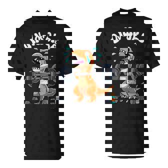 Dino Sore Gym Fitness Lifting Weights Workout Dino Saur Gym T-Shirt - Seseable