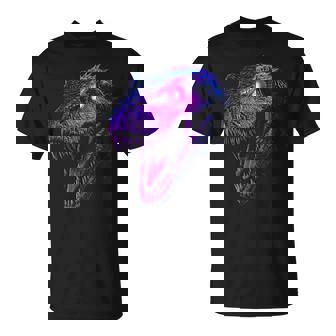 Dinosaurio Ojos Azules Arte Gráfico Camiseta unisex - Regaloses