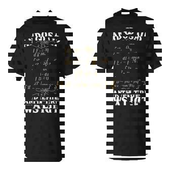 Dios Dijo Y Luego Hubo Luz Ecuación Maxwell Matemáticas Geek Camiseta unisex - Regaloses