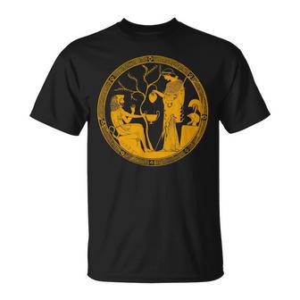 Diosa Atenea Y Héroe Heracles Arte Griego Antiguo Mitología Camiseta unisex - Regaloses
