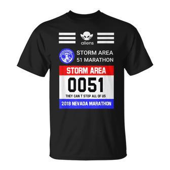 Divertida De Alien Area 51 Marathon Storm Area 51 Camiseta unisex - Regaloses