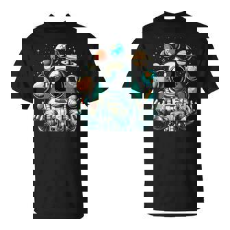 Divertido Astronauta Espacial Malabares Planetas Sistema Solar Niños Camiseta unisex - Regaloses