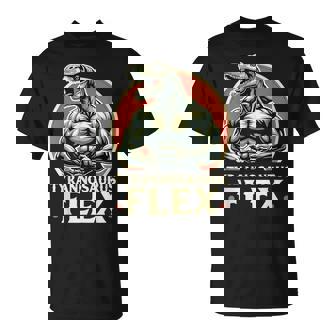 Divertido Bodybuilder Tyrannosaurus Flex Gym T-Rex Dinosaur Camiseta unisex - Regaloses