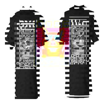 Doge Department Of Government Efficiency -Adults Classic Enthusiasts Novelty Item Lovers Pop Culture Fans Black Classic Fit Modern Classic Cartoon Theme T-Shirt - Thegiftio UK